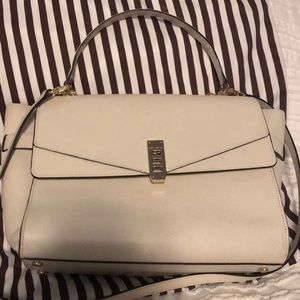 Henri Bendel - White Pebbled Lthr Uptown Satchel